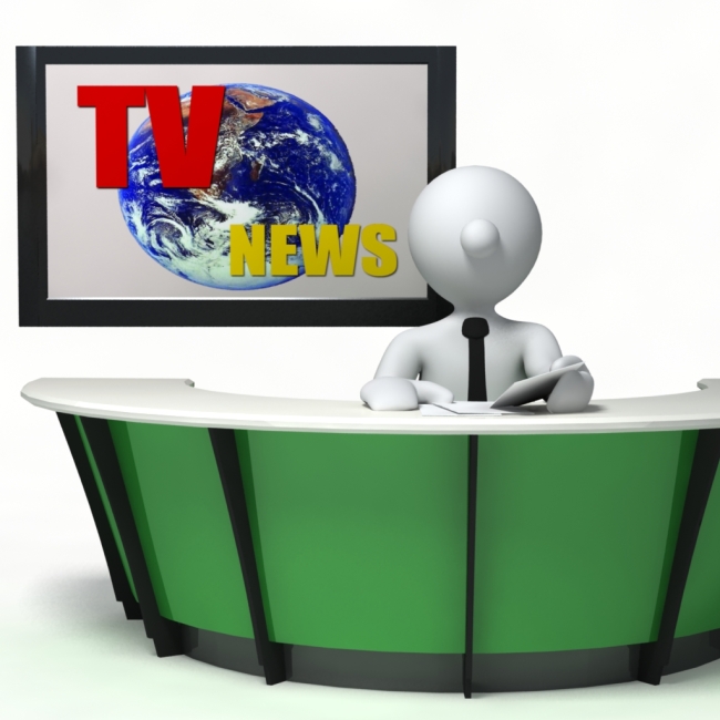 新闻报道员的3D小人