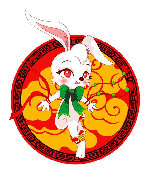 十二生肖 12生肖之一 小白兔 兔子 小兔子 可爱 兔年 2011 卡通形象