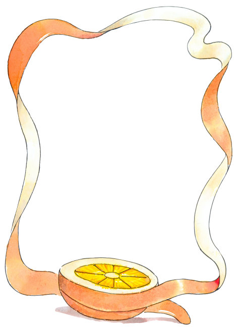 手绘卡通边框食物