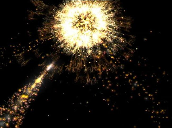 节日喜庆素材烟花爆炸