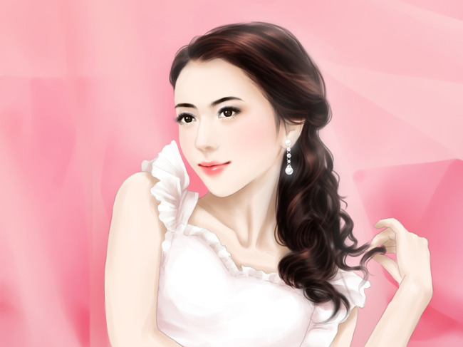 高清手绘<em>现代美女</em>_手绘<em>现代美女</em>图片