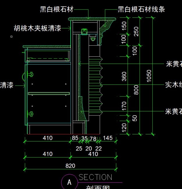 吧台平面图 -酒店宾馆cad施工图-室内设计cad图库