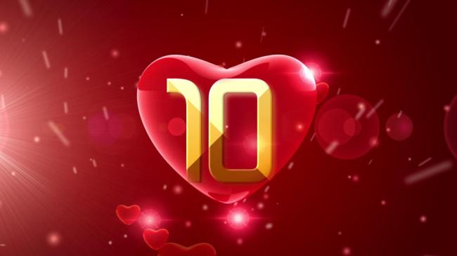 婚礼红心倒计时-动态视频素材-视频素材|片头片