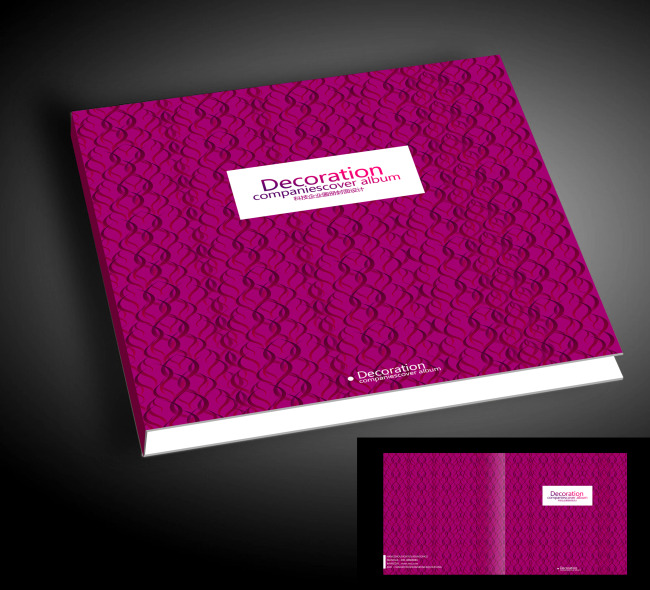粉红色商业画册书籍封面设计PSD分层-企业画