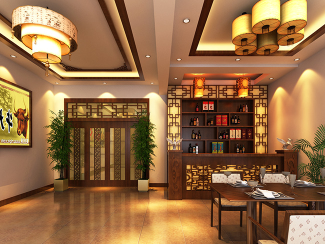 收银台前台中式3d模型