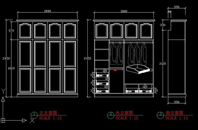 衣柜cad制图初学入门_cad内衣柜下载