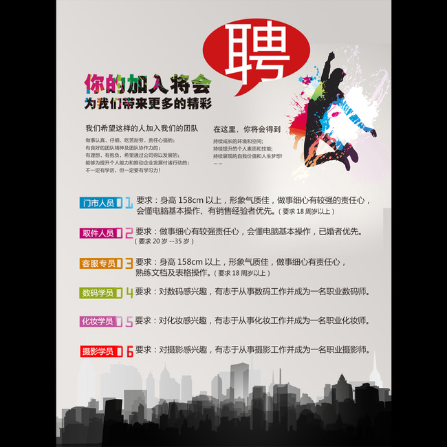 婚纱影楼招聘海报设计-海报设计 | 夏日海报-海