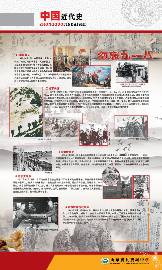 中国近代史学校展板党的发展历程-党建展板设