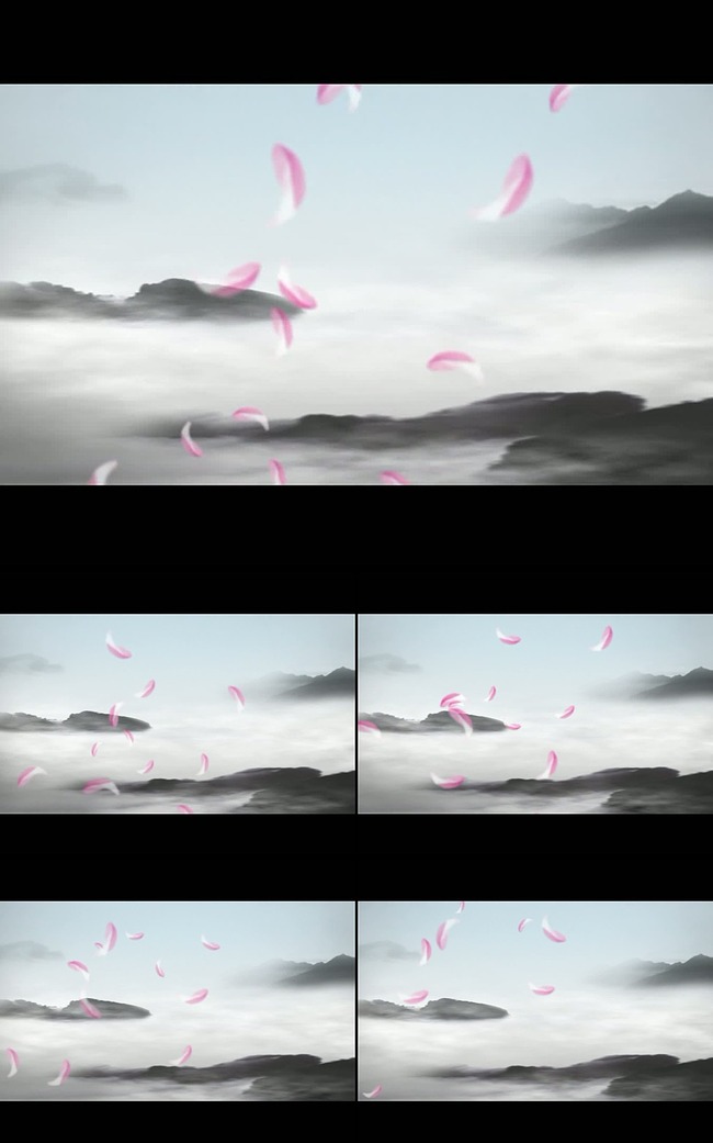 中国风水墨花朵动态视频背景素材