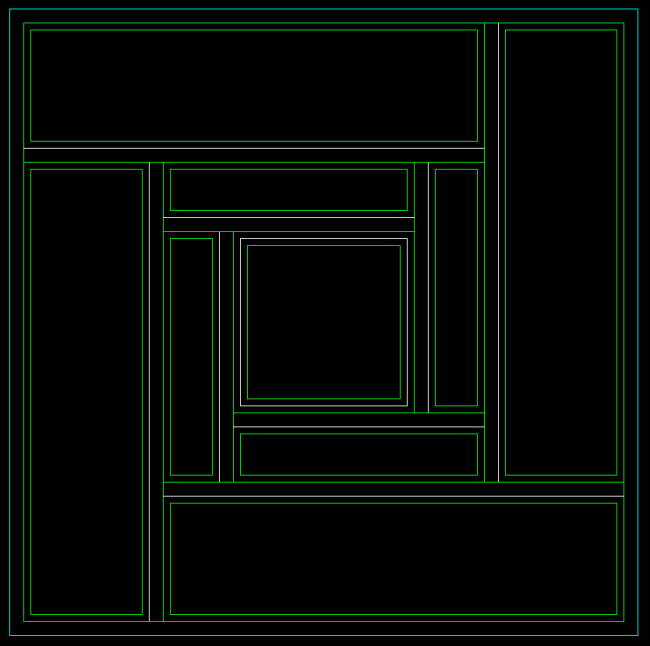 【dwg】回字形吊顶花纹cad