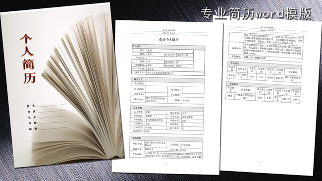 会计专业简历模板word下载图片