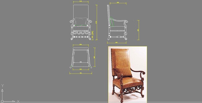 欧式家具cad现代家具沙发椅子展示台 说明:美式书椅单人沙发休闲椅