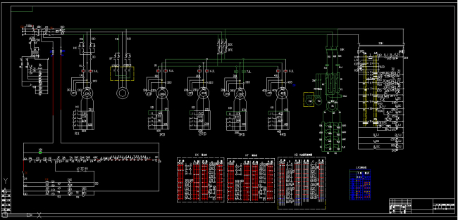 【dwg】双梁起重机电气原理图cad图纸