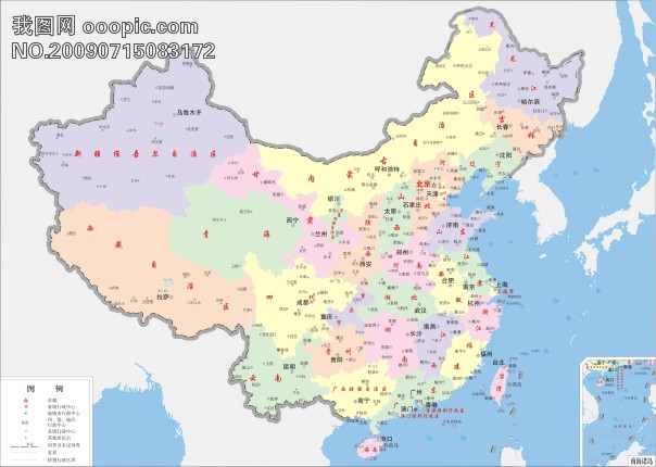 中国地图矢量图