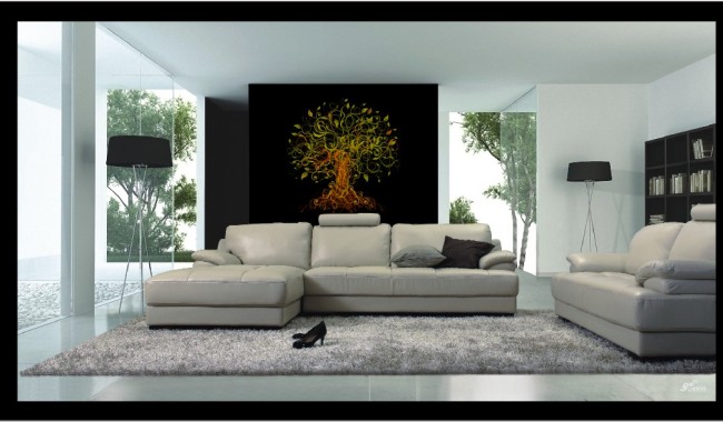 【cdr】室内沙发背景墙效果图模板下载