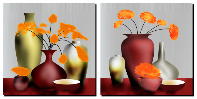 【psd】花瓶装饰画