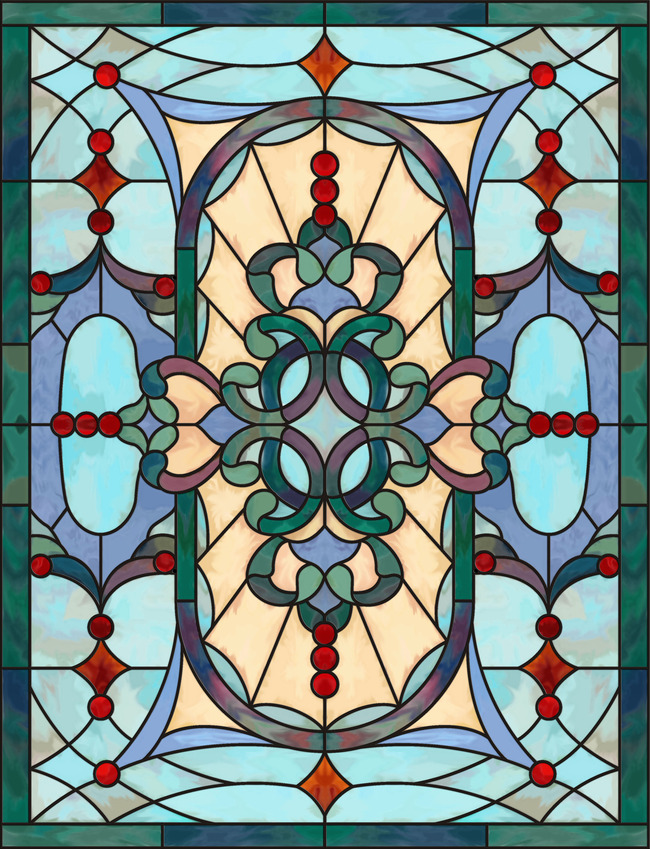 【jpg】教堂玻璃蒂凡尼彩绘玻璃装饰画
