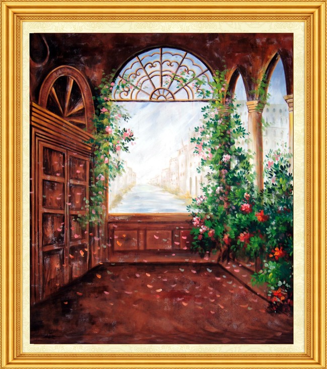 【tif不分层】玫瑰花油画地中海油画装饰画