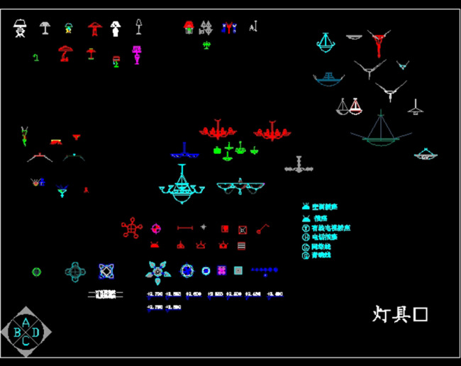 【dwg】燈具塊合集cad圖紙