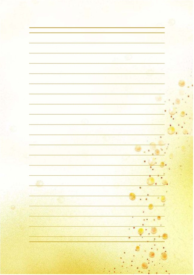 【doc】清新淡雅黄色花朵信纸背景