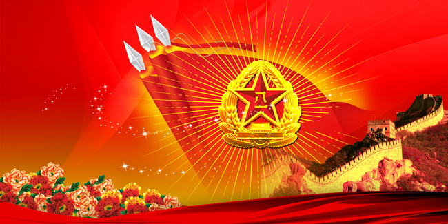 【psd】建军节舞台背景