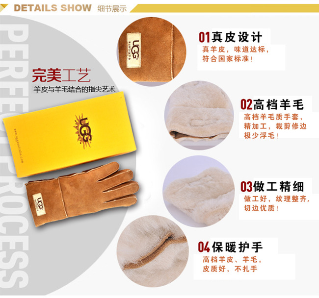 【psd】手套细节描述手套详情页描述模板