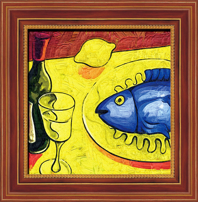 【psd】抽象食物背景油画