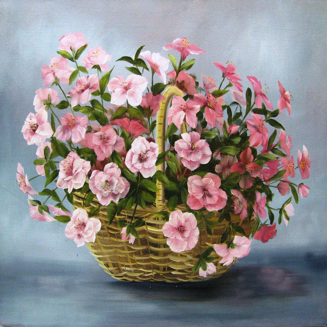 【jpg】花篮客厅装饰油画