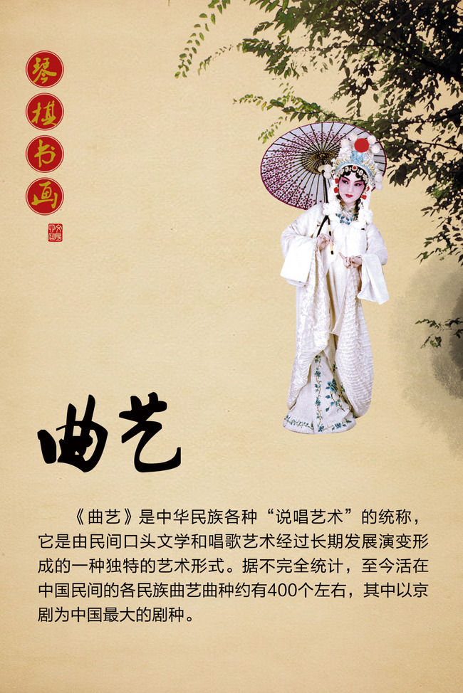 【psd】中国传统文化展板,海报设计,曲艺